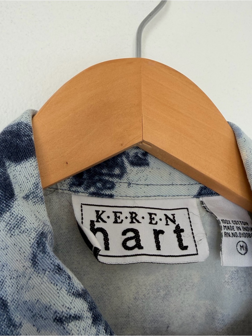 Graphic Print  Y2K Grunge Blue Long Sleeve Denim Jacket - Picture 3 of 5